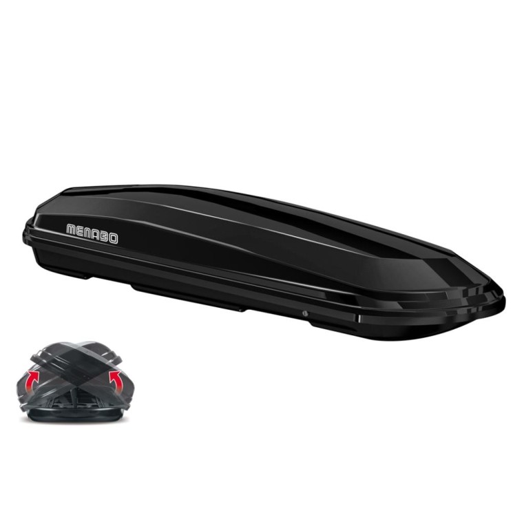 Menabo Diamond 500 duo fekete tetőbox, síbox Menabo Diamond 500 duo fekete tetőbox, síbox