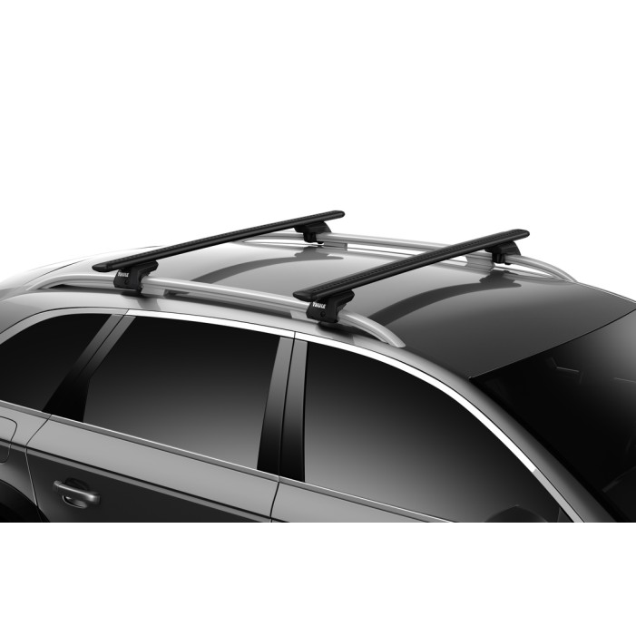 Tetőcsomagtartó Volkswagen Taigo 2022-től, Thule WingBar Black, tetőkorlátos