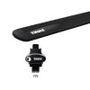 Tetőcsomagtartó Ford Transit Courier 2014-2023, Thule WingBar Black, tetőkorlátos