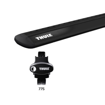Tetőcsomagtartó Land Rover Discovery 2015-től, Thule WingBar Black, tetőkorlátos