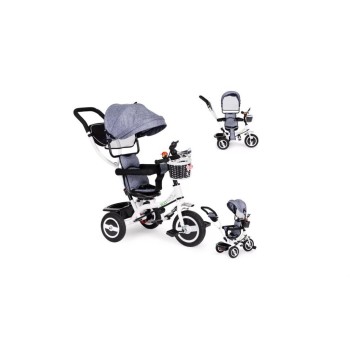 Ecotoys többfunkciós gyermek tricikli, szürke
