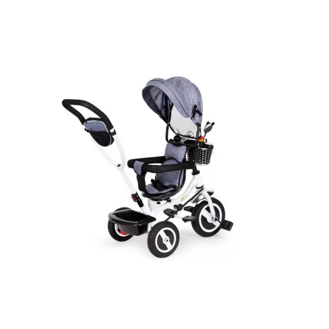 Ecotoys többfunkciós gyermek tricikli, szürke